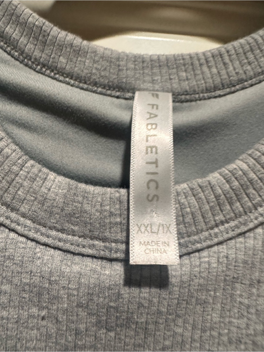 Fabletics High Neck Rib Built-In Bra Tank - Picture 3 of 3